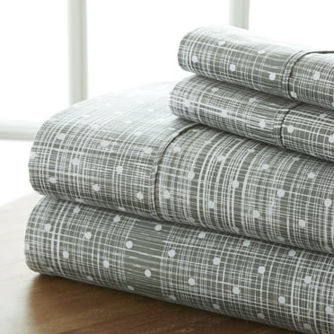 Simply Soft 4 Piece Sheet Set - Polka Dot Pattern