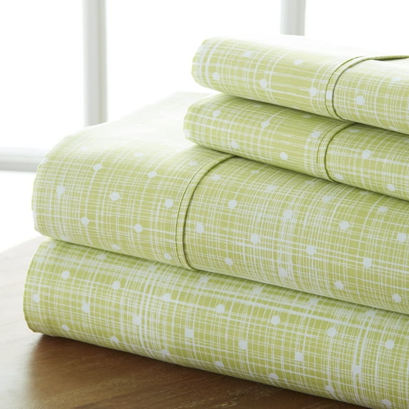 Simply Soft 4 Piece Sheet Set - Polka Dot Pattern