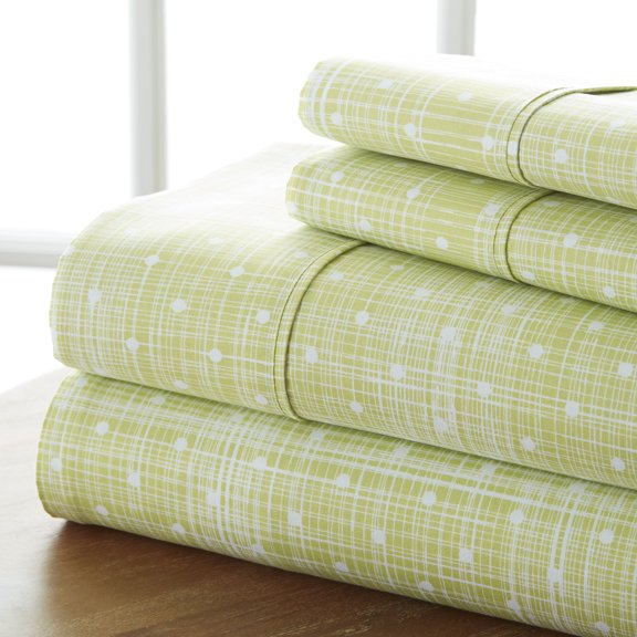 Simply Soft 4 Piece Sheet Set - Polka Dot Pattern