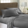 thumbnail image 1 of Simply Soft 4 PieceEmbossed Striped - California King - Gray, 1 of 2