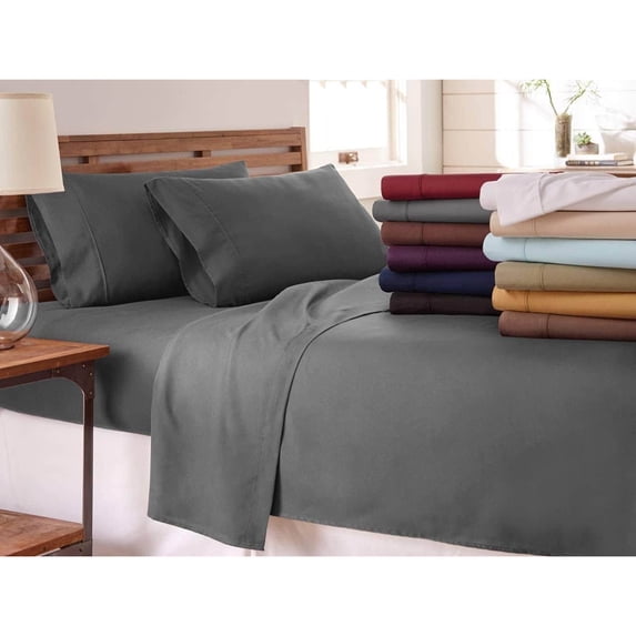 Simply Soft 4pc Solid Bed Sheet Set by ienjoy Home