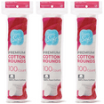 thumbnail image 1 of Simply Soft Cotton Rounds, 100% Cotton Absorbent and Textured Cotton Pads, Lint-Free, 300 Count, 1 of 8