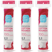 Simply Soft Cotton Rounds, 100% Cotton Absorbent and Textured Cotton Pads, Lint-Free, 300 Count