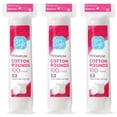 thumbnail image 1 of Simply Soft Cotton Rounds, 100% Cotton Absorbent and Textured Cotton Pads, Lint-Free, 300 Count, 1 of 9