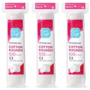 Simply Soft Cotton Rounds, 100% Cotton Absorbent and Textured Cotton Pads, Lint-Free, 300 Count