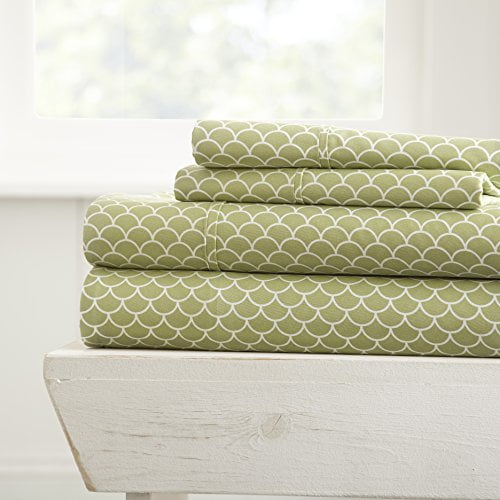 Simply Soft Geometric Patterned 4 Piece Bed Sheet Set