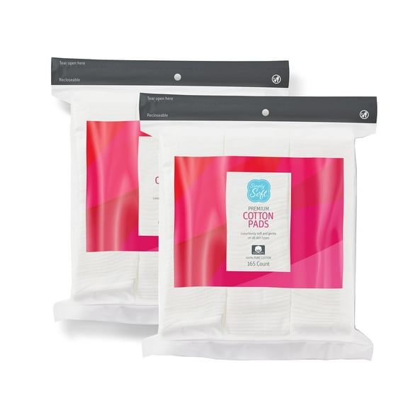 Simply Soft Premium Cotton Pads, 330 Count, 100% Natural and Lint-Free Cotton