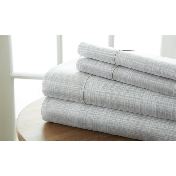 Simply Soft Striped Patterned 4 Piece Bed Sheet Set