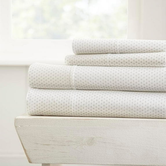 Simply Soft Striped Patterned 4 Piece Bed Sheet Set