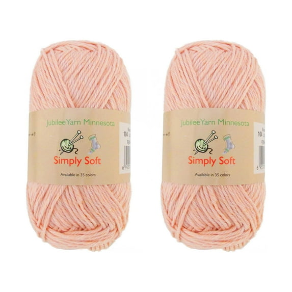 Simply Sweet Yarn - 2 Skeins - Blused Peach - Color 104