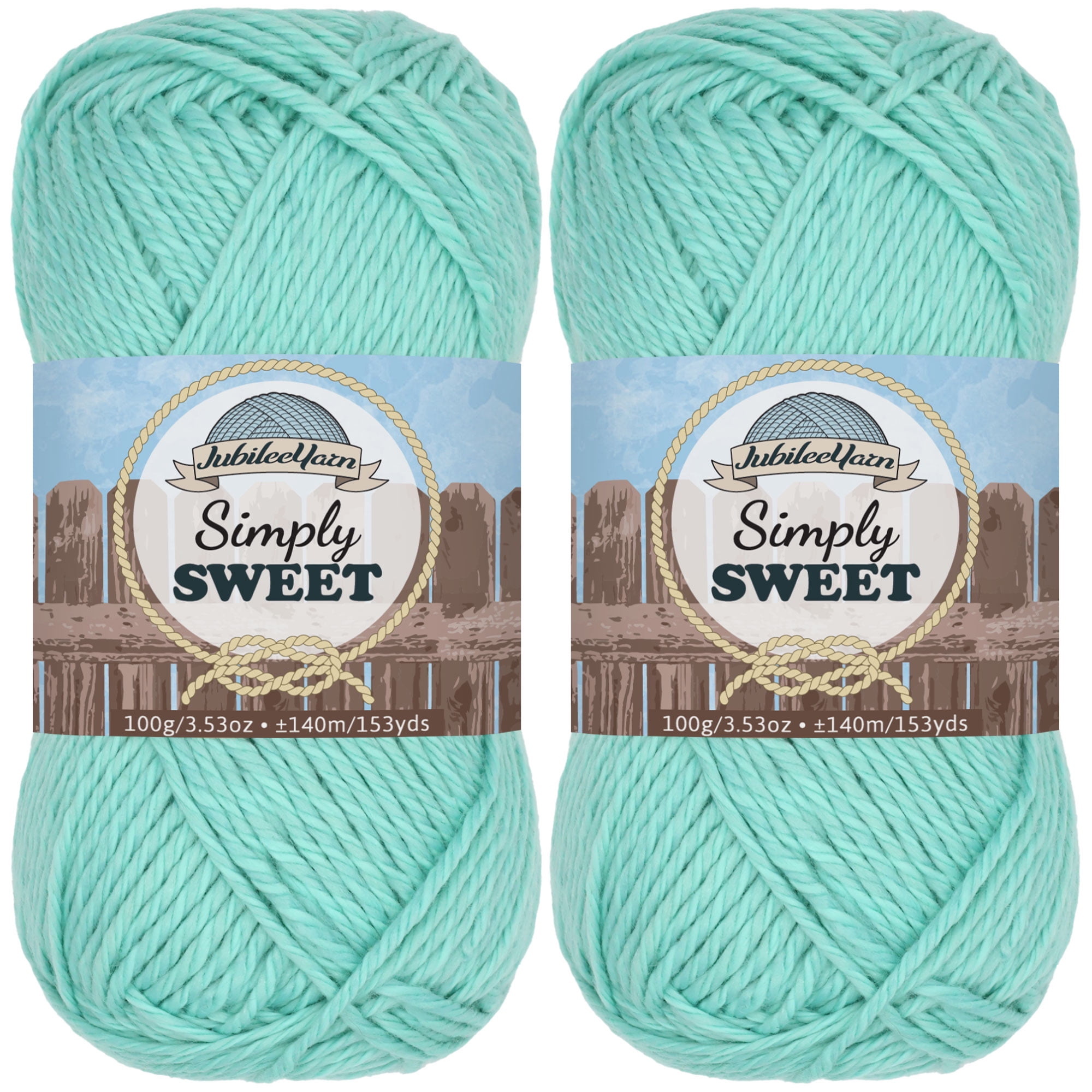 Simply Sweet Yarn - 2 Skeins - Marina Green - Color 108