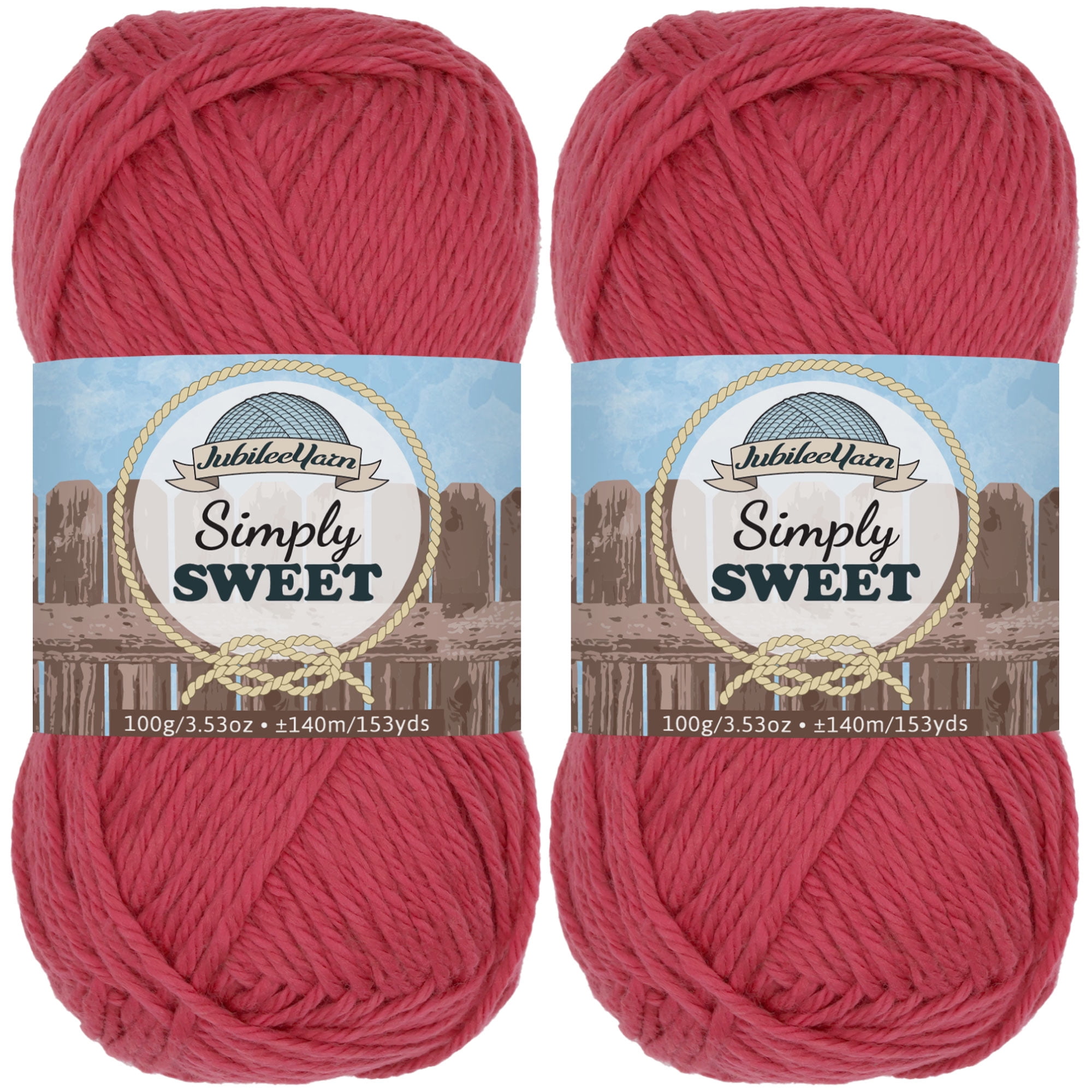 Simply Sweet Yarn - 2 Skeins - Rosy Blush - Color 008