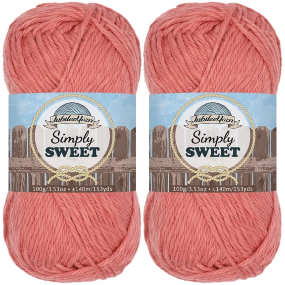 Simply Sweet Yarn - 2 Skeins - Soft Red - Color 505