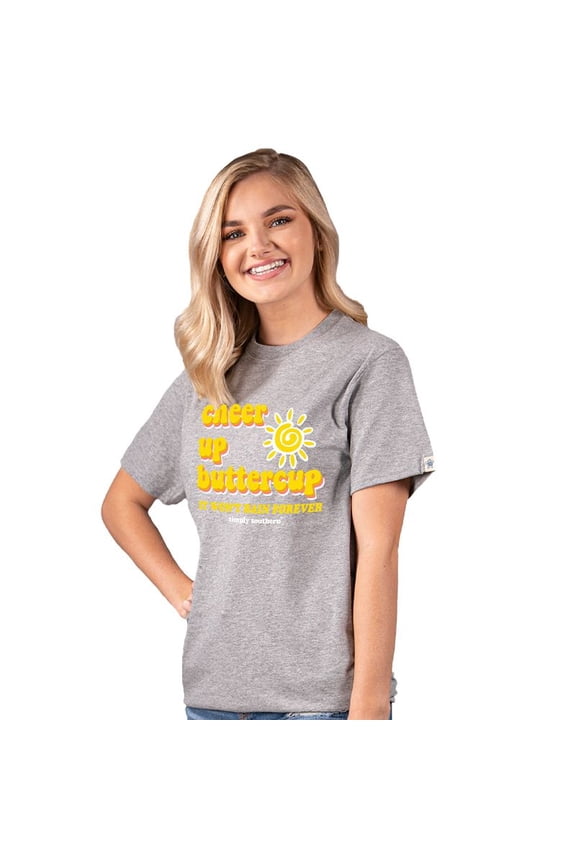 Simply Southern Collection Preppy Cheer Up Buttercup T-Shirt