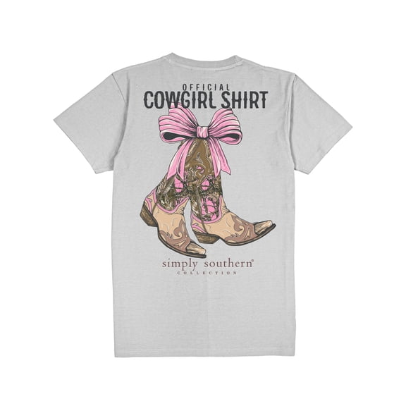 Simply Southern Cowgirl Boots Bow T-Shirt