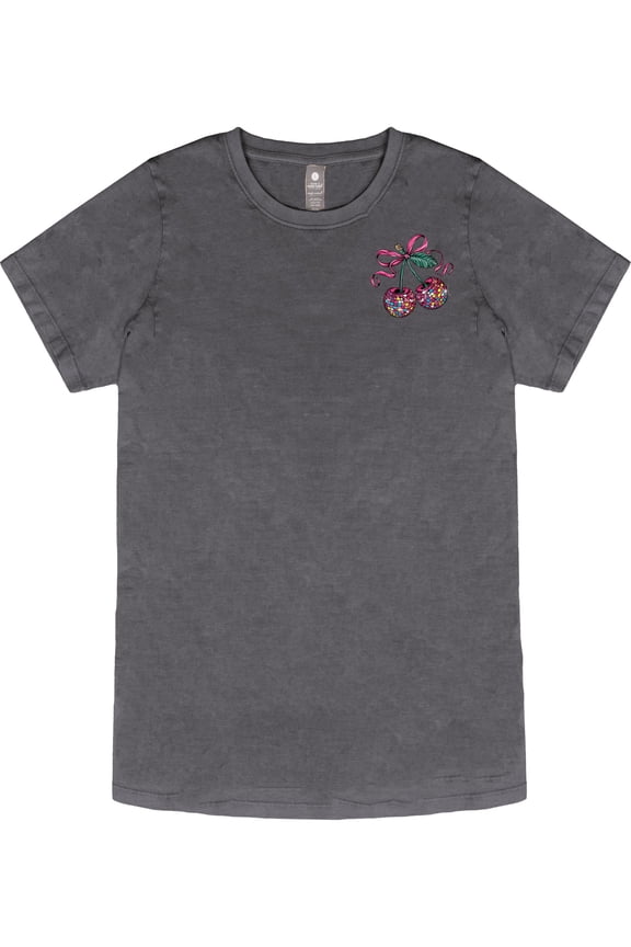 Simply Southern Disco Cherry Washed Coal T-Shirt