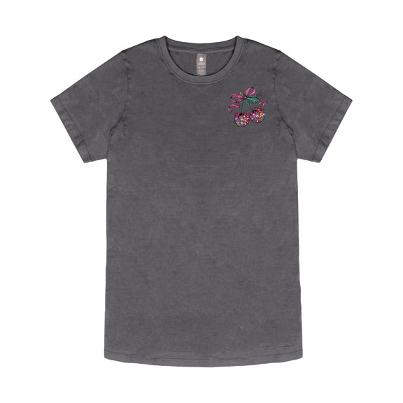 Simply Southern Disco Cherry Washed Coal T-Shirt