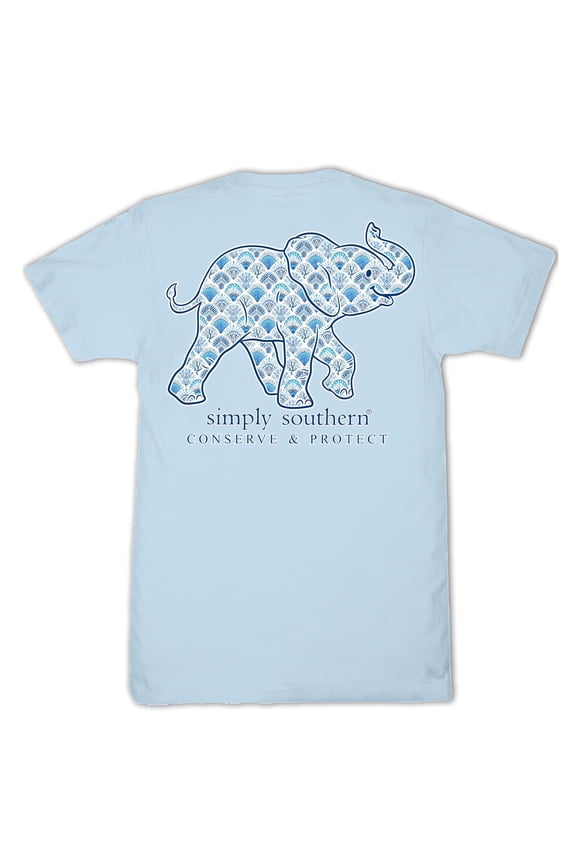 Simply Southern Elephant Tracker Shell Ice T-Shirt