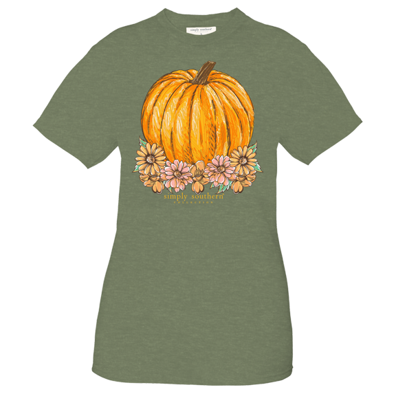 Simply Southern Flowers Pumpkin Fall T-Shirt