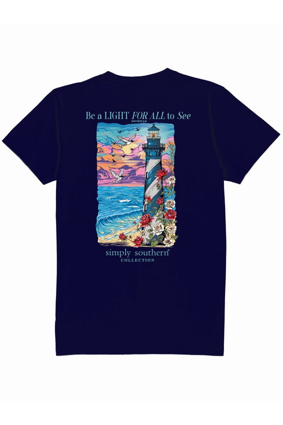 Simply Southern Lighthouse Beach T-Shirt