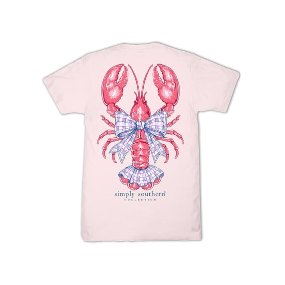 Simply Southern Lobster Bow Rosy T-Shirt