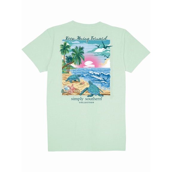 Simply Southern Turtle Tracker Forward Mint T-Shirt