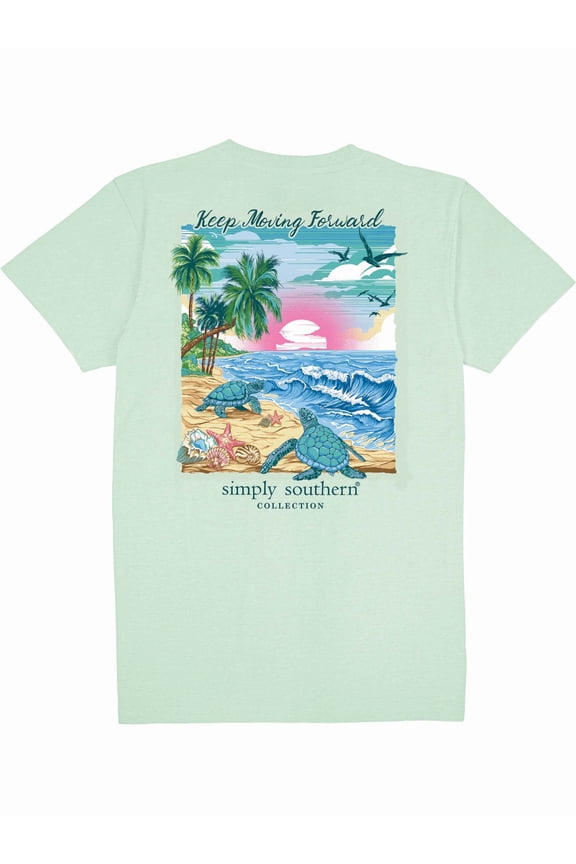 Simply Southern Turtle Tracker Forward Mint T-Shirt