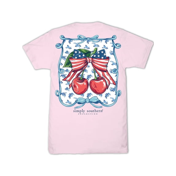 Simply Southern USA Cherry Peony T-Shirt