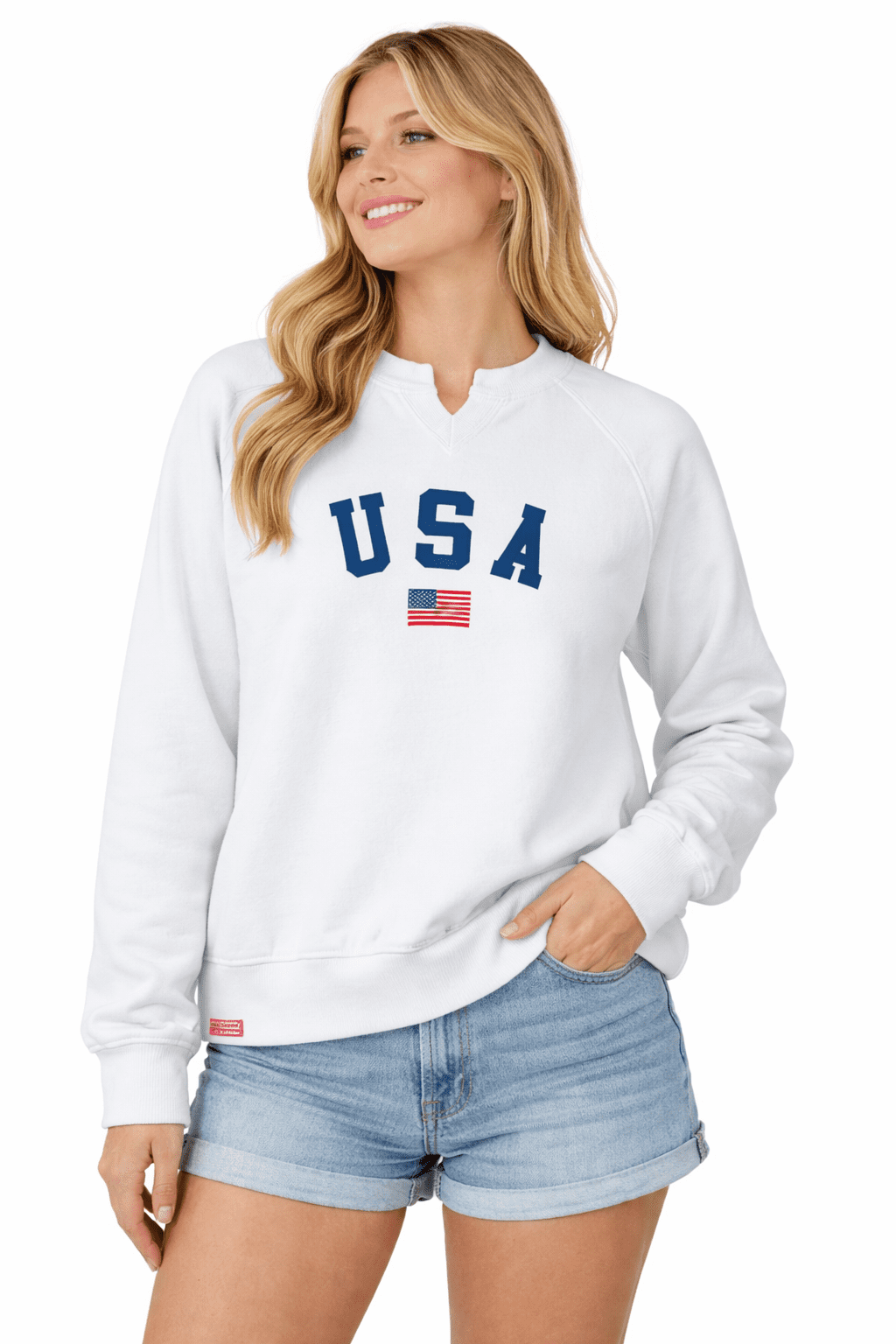 Simply Southern USA White Summer Crew T-Shirt - Walmart.com