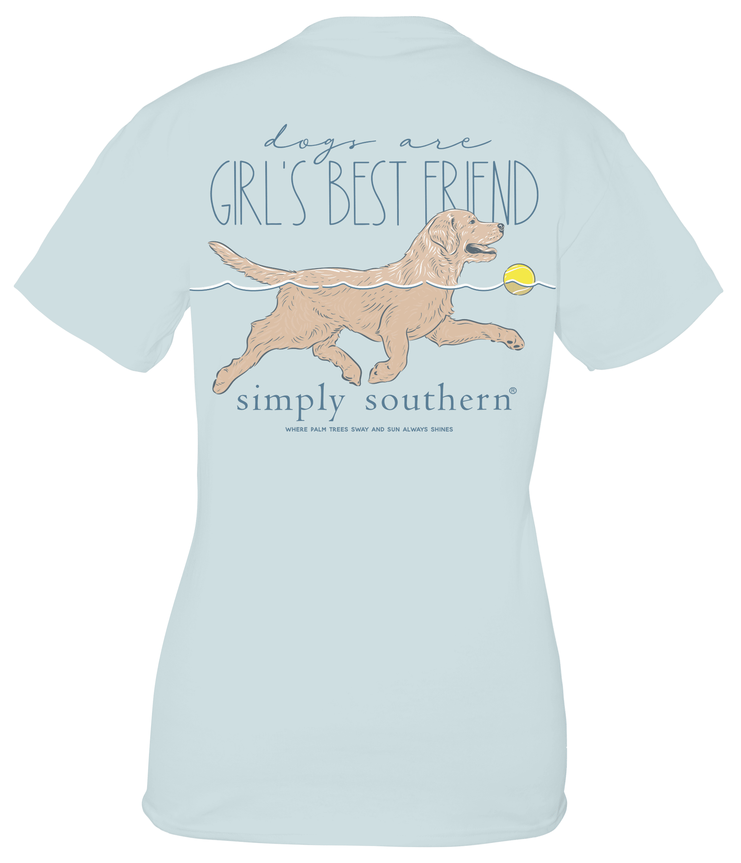 Simply Southern Womens Dogs Are A Girls Best Friend Short Sleeve T