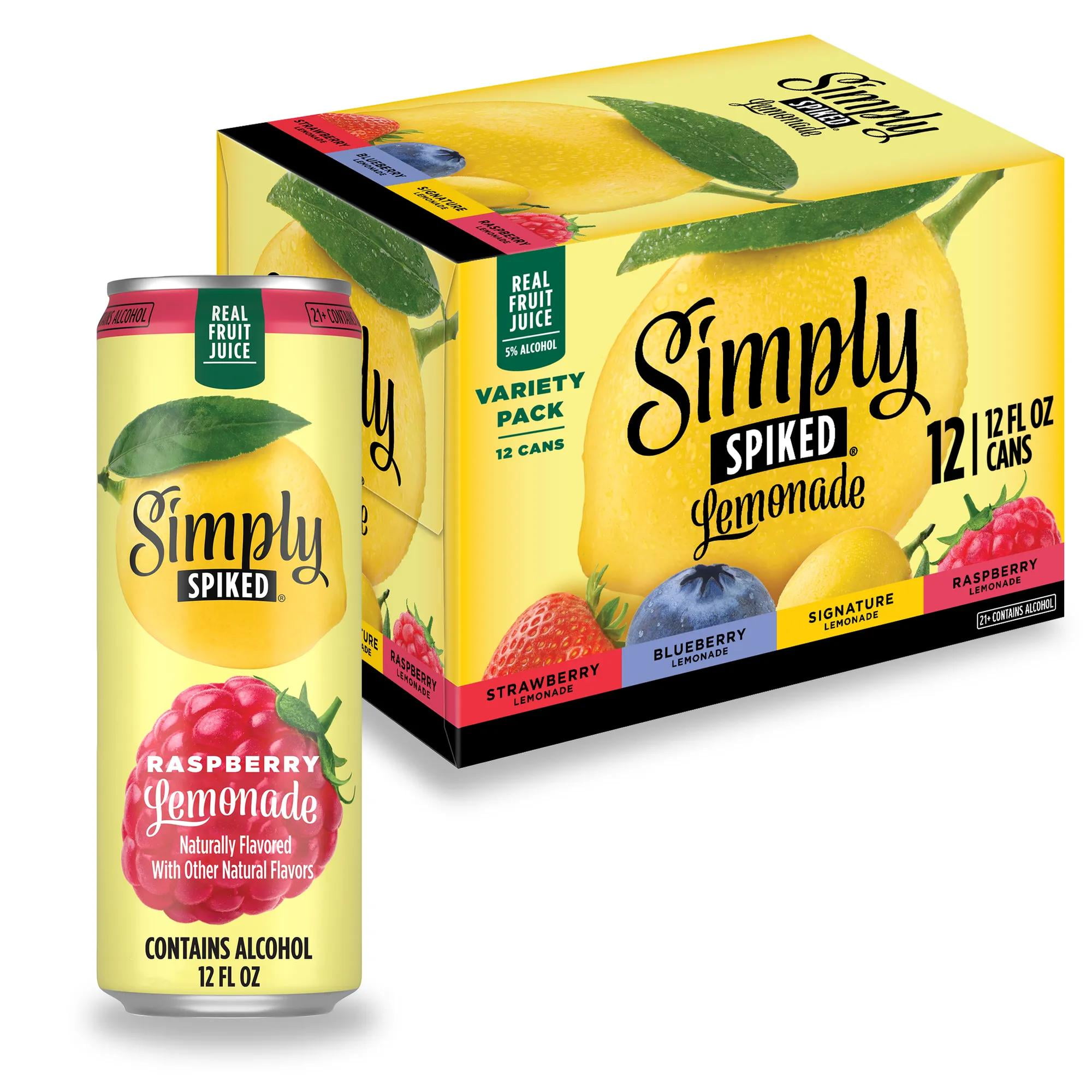 Simply Spiked Variety Pack, 12 Pack, 12 fl oz Aluminum Cans, 5.0% ABV