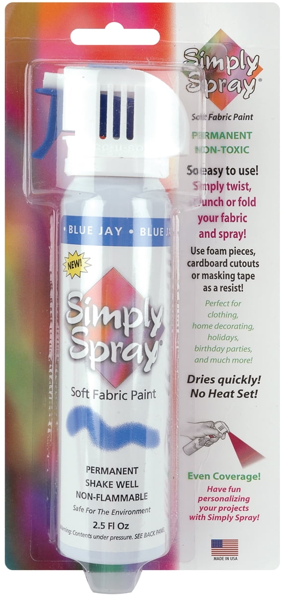 Simply Spray Soft Fabric Paint 2.5oz-Blue Jay