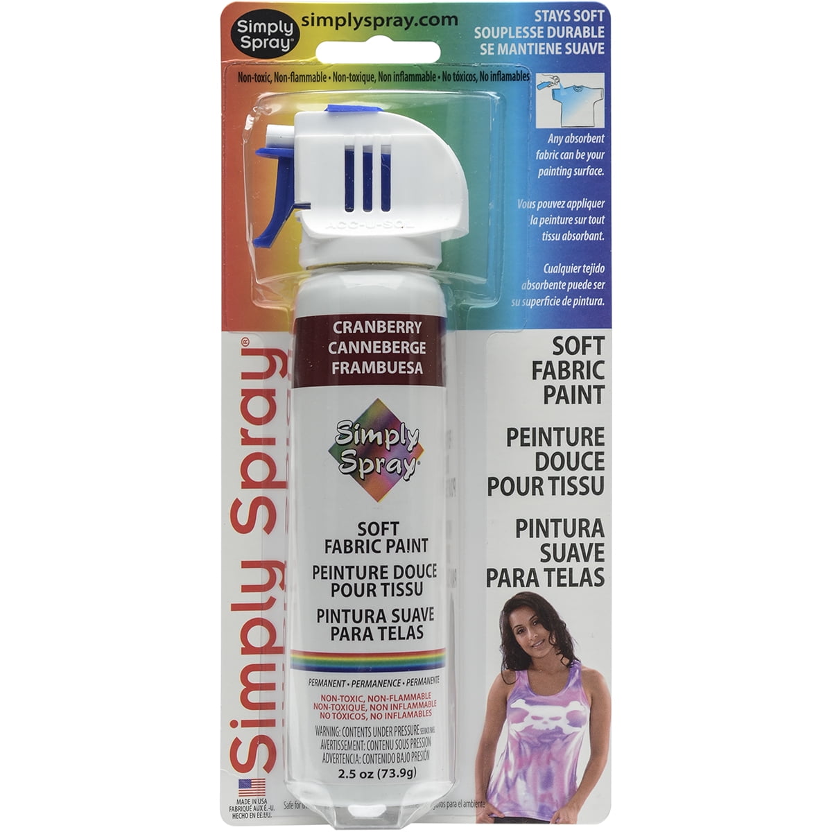 Simply Spray Soft Fabric Paint 2.5 OuncesCranberry