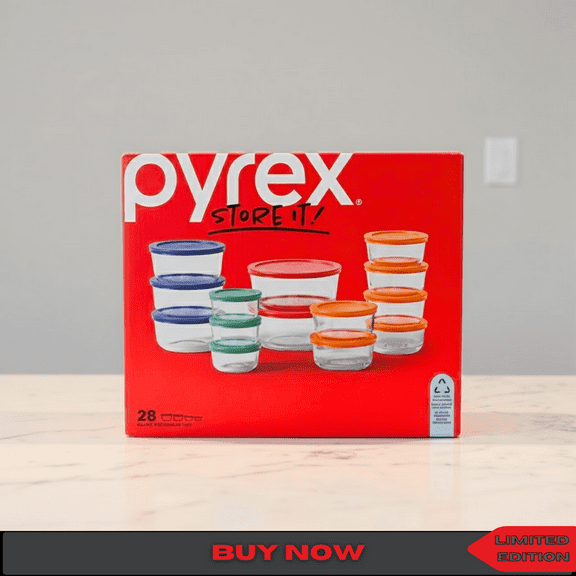 Simply Store Glass Food Storage Set, 28-Piece, Nestable Containers with Lids