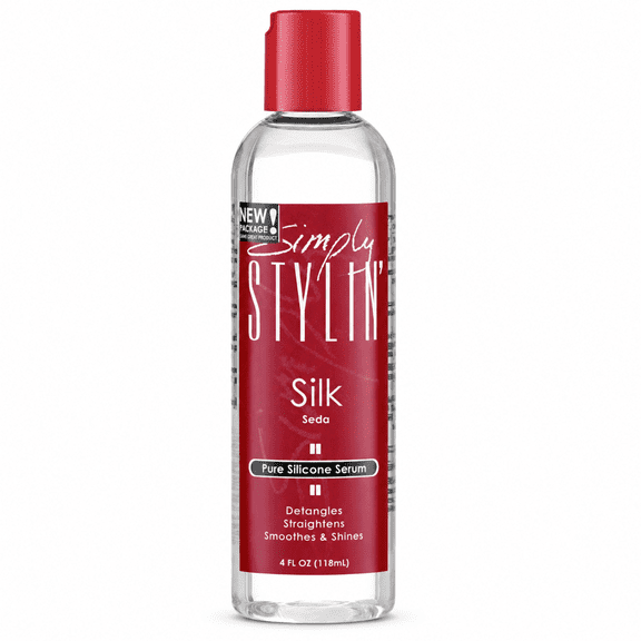 Simply Stylin' Silk Serum, Pure Silicone Wig Serum for Synthetic and Human Hair Wigs, Extensions, Detangling, Frizz Control and Shine, 4 fl oz