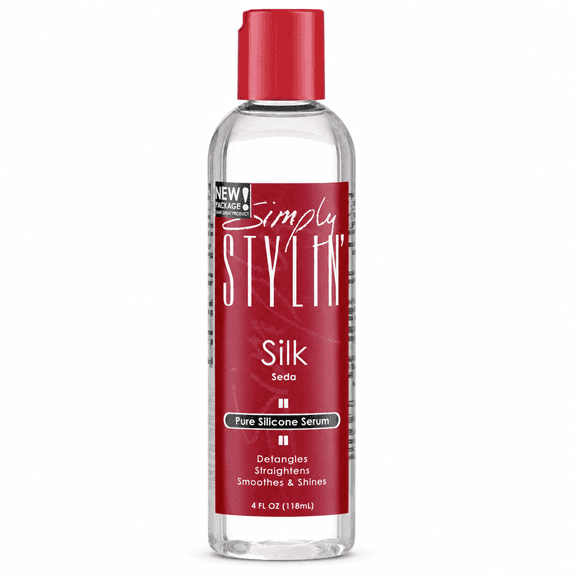 Simply Stylin' Silk Serum, Pure Silicone Hair Serum for Frizz Control, Heat Protection, Detangling & Shine, Synthetic & Human Hair Wigs, 4 fl oz