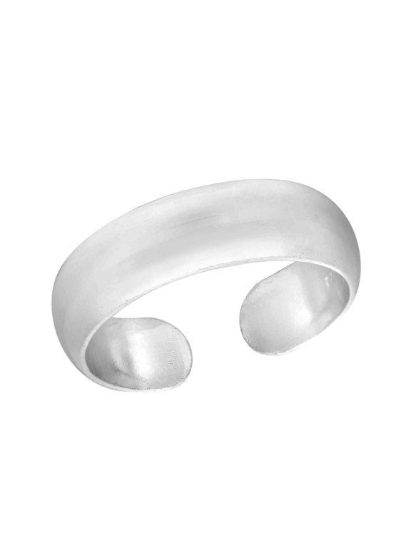 Simply Stylish Matte Satin Finish Sterling Silver Toe or Pinky Ring
