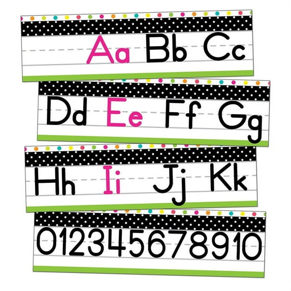 Simply Stylish Tropical Alphabet Line: Manuscript Mini Bulletin Board Set, 8 Pieces | Bundle of 10 Sets
