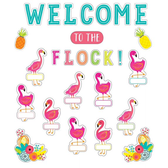 Simply Stylish Tropical Welcome to the Flock Bulletin Board Set (Other)