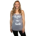 thumbnail image 1 of Simply Threads Women's Active Coffee then Cardio Graphic Racerback Tank Top, 1 of 6