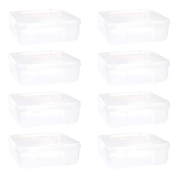 12 x 12 Plastic Storage Keeper by Simply Tidy - Organize Papers - Scrapbooks - Yarn - Arts & Crafts. Acid Free - Clear - Bulk 8 Pack