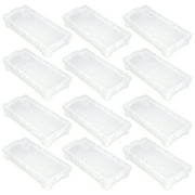 Simply Tidy Durable Plastic Pencil Cases, Clear, 12 Count, 12 Pack