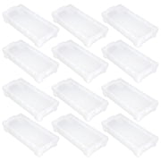 Simply Tidy Durable Plastic Pencil Cases, Clear, 12 Count, 12 Pack