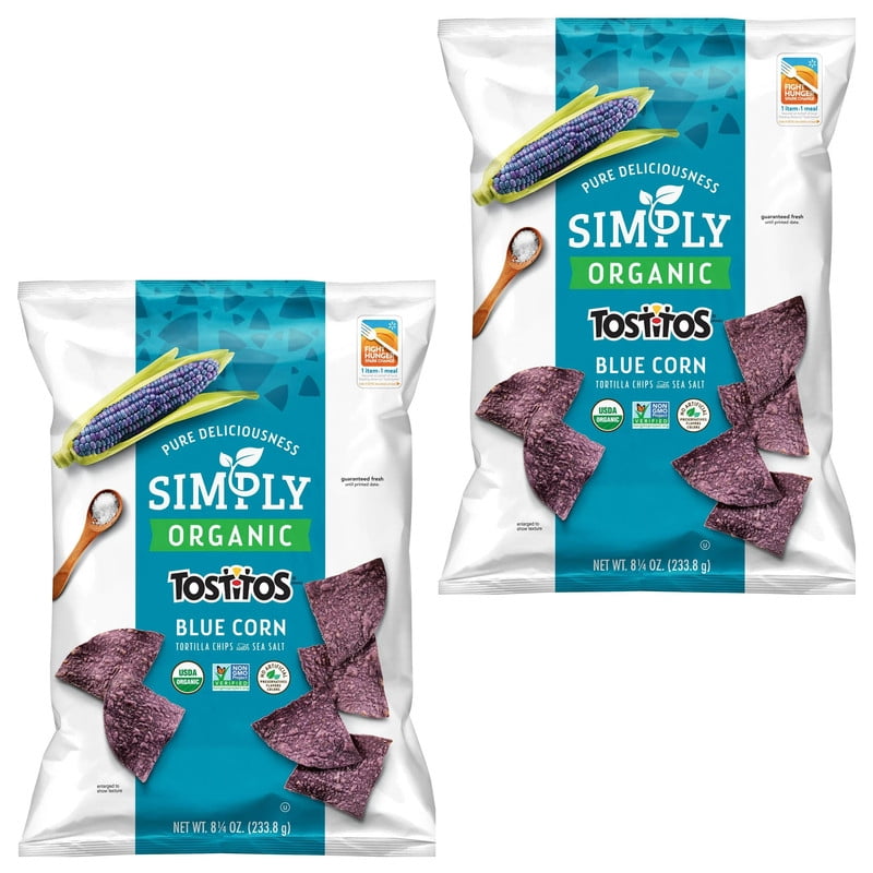 Simply Tostitos Organic Blue Corn Tortilla Chips,2 PACK - Walmart.com