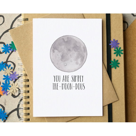 Simply Tre-Moon-Dous Greeting Card