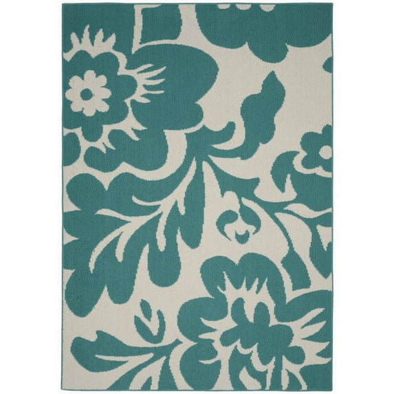 Simply Urban Collection Floral Garden Area Rug
