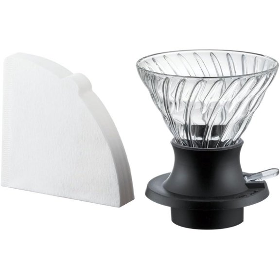 "Simply " V60 Glass Pour Over Coffee Set, Size 02