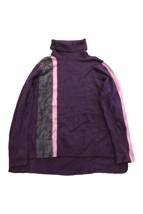 Simply Vera Wang Womens Soft Purple Cowl Turtle Neck Pull-Over Sweater XL