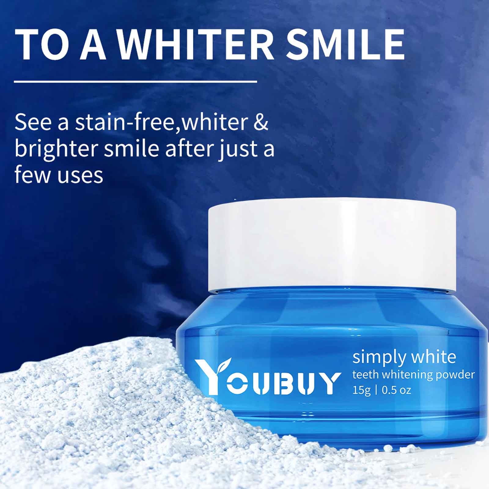 Simply White Teeth Whitening Powder, Instant Whitening and Stain