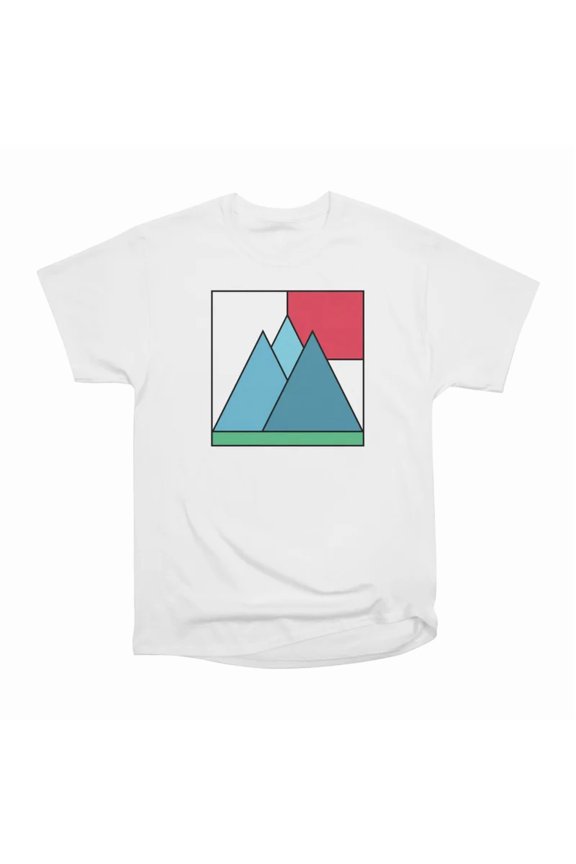 Simply mountains minimalistic nature design T-Shirt Tee Gift For Him Merch For Her Apparel